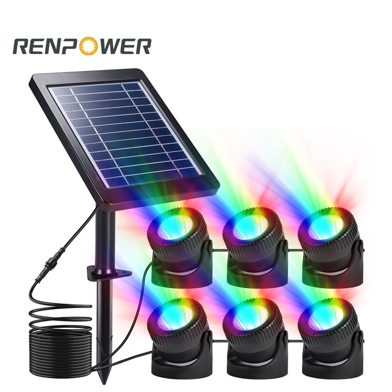 Luzes solares de luzes solares IP68 solar luzes subaquáticas coloridas piscina de jardim ao ar livre iluminação decorativa
